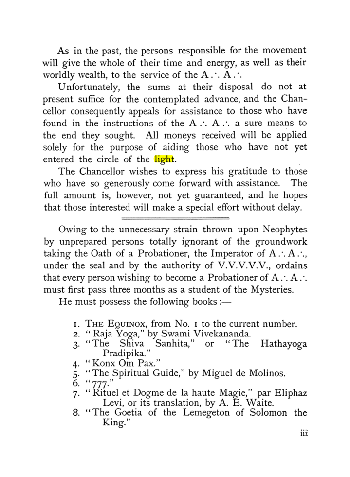 Original scan of The Equinox (Volume I, Number X), PDF page 3