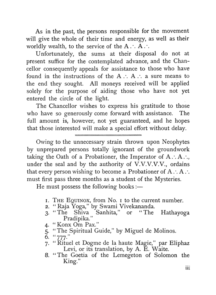 Original scan of The Equinox (Volume I, Number X), PDF page 3