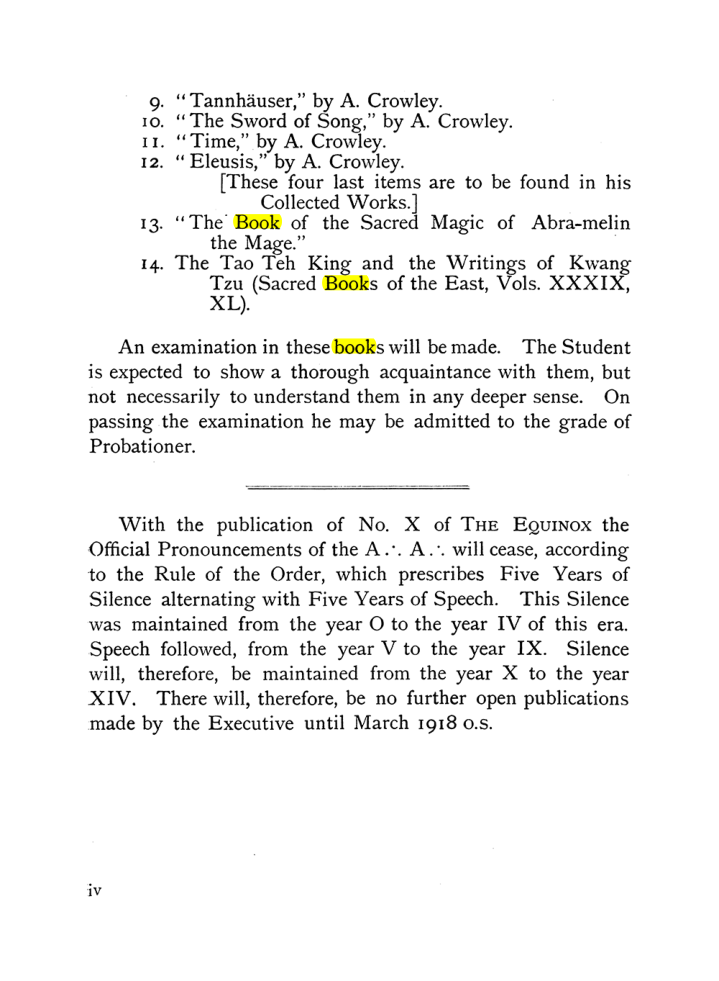 Original scan of The Equinox (Volume I, Number X), PDF page 4