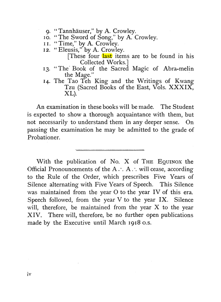 Original scan of The Equinox (Volume I, Number X), PDF page 4