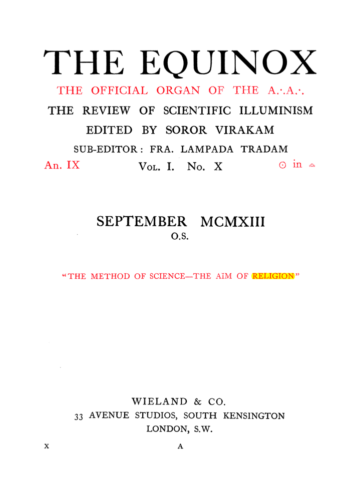Original scan of The Equinox (Volume I, Number X), PDF page 41