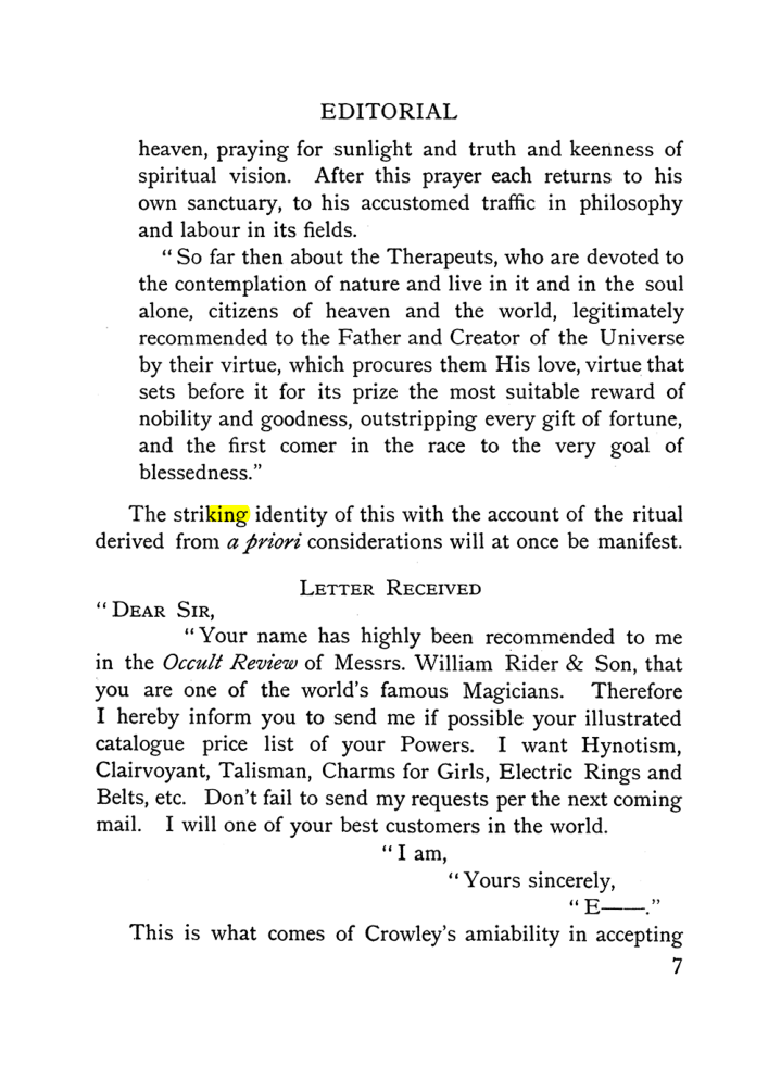 Original scan of The Equinox (Volume I, Number X), PDF page 47