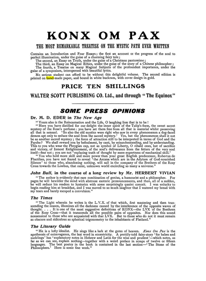 Original scan of The Equinox (Volume I, Number X), PDF page 602