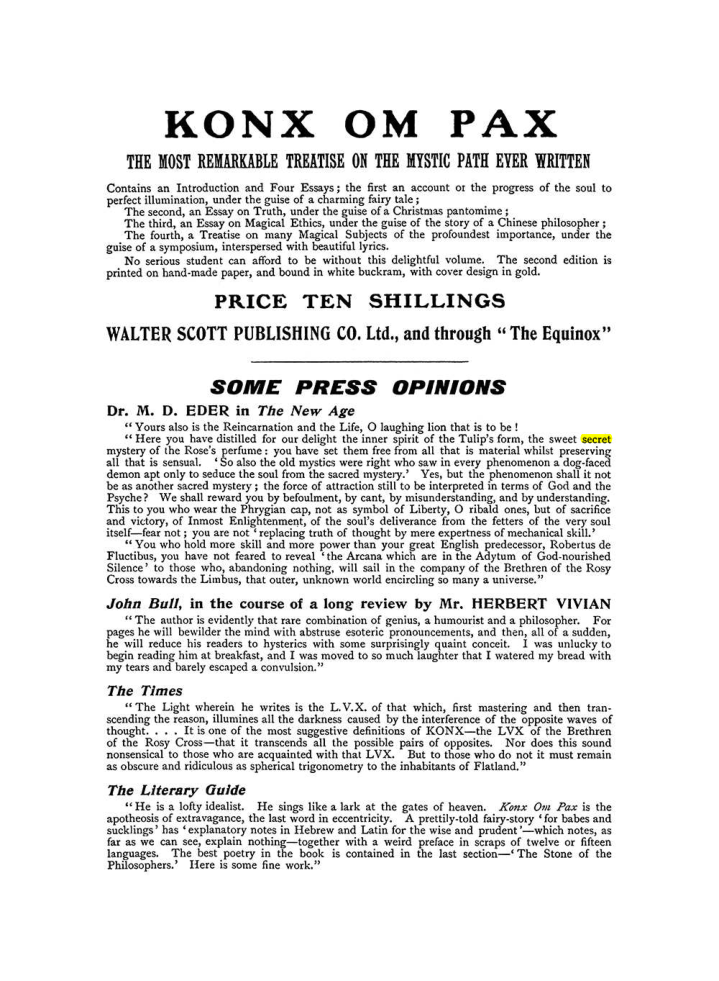Original scan of The Equinox (Volume I, Number X), PDF page 602