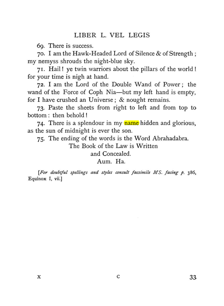 Original scan of The Equinox (Volume I, Number X), PDF page 73