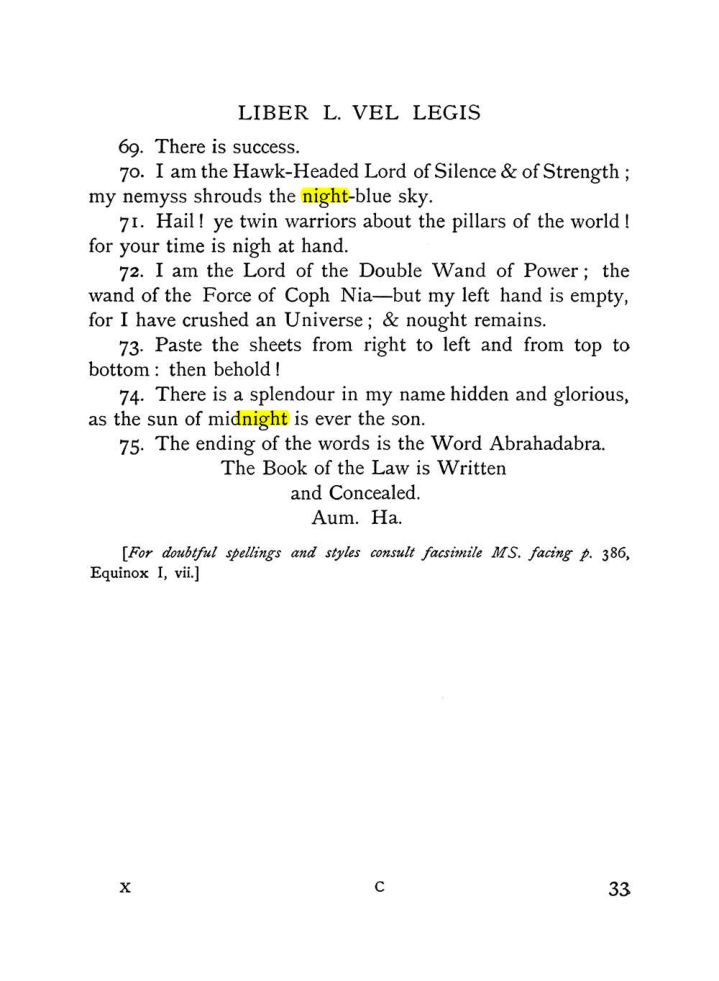 Original scan of The Equinox (Volume I, Number X), PDF page 73