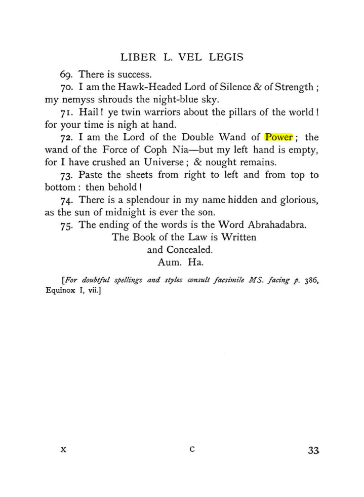 Original scan of The Equinox (Volume I, Number X), PDF page 73