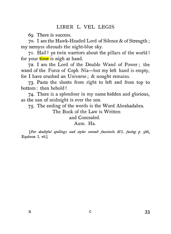 Original scan of The Equinox (Volume I, Number X), PDF page 73