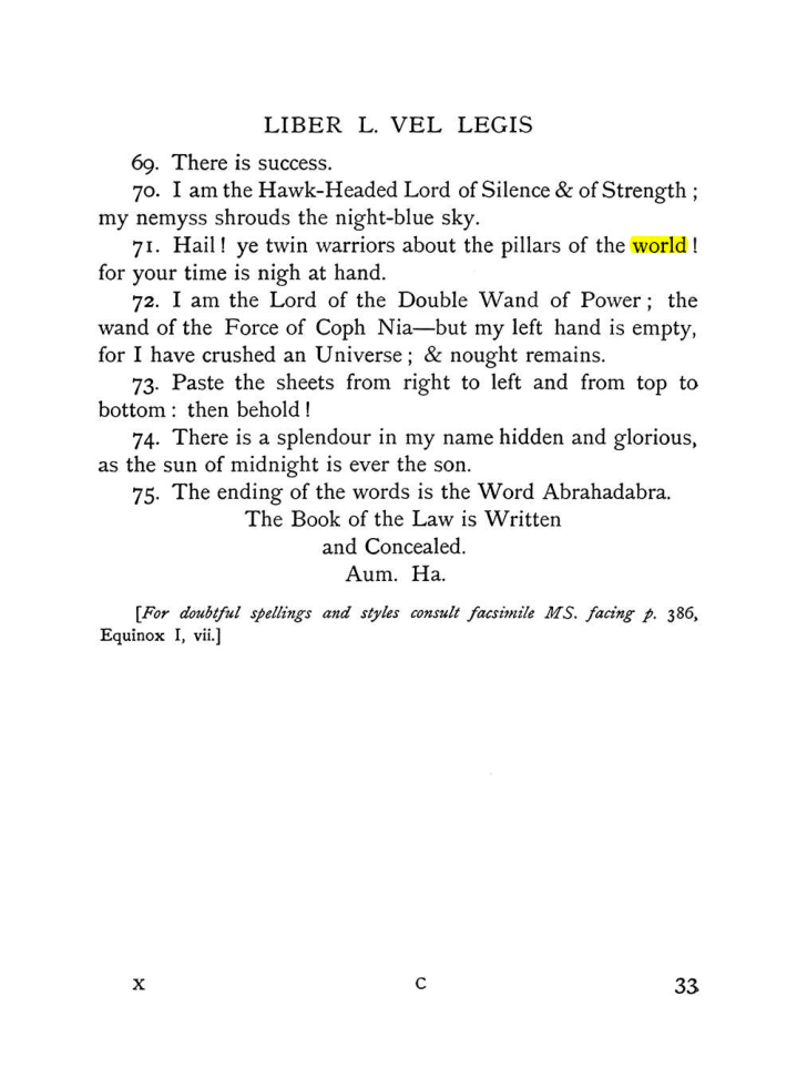Original scan of The Equinox (Volume I, Number X), PDF page 73
