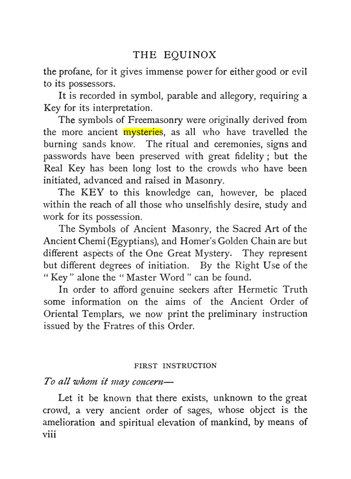 Original scan of The Equinox (Volume I, Number X), PDF page 8