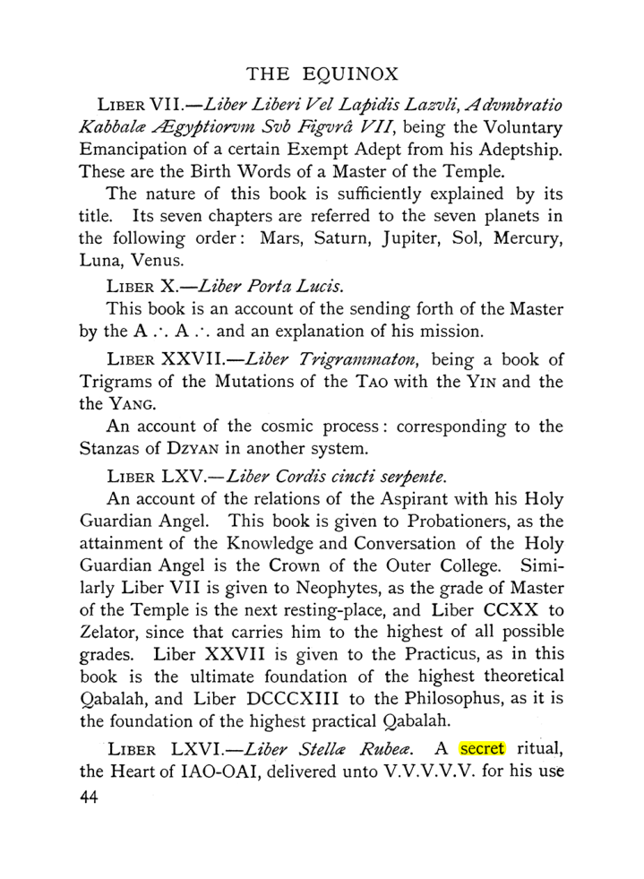 Original scan of The Equinox (Volume I, Number X), PDF page 84
