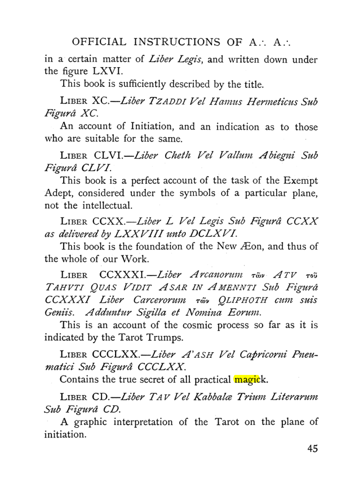 Original scan of The Equinox (Volume I, Number X), PDF page 85