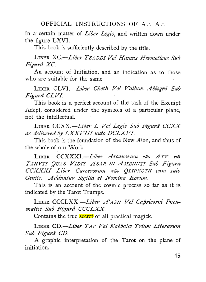 Original scan of The Equinox (Volume I, Number X), PDF page 85
