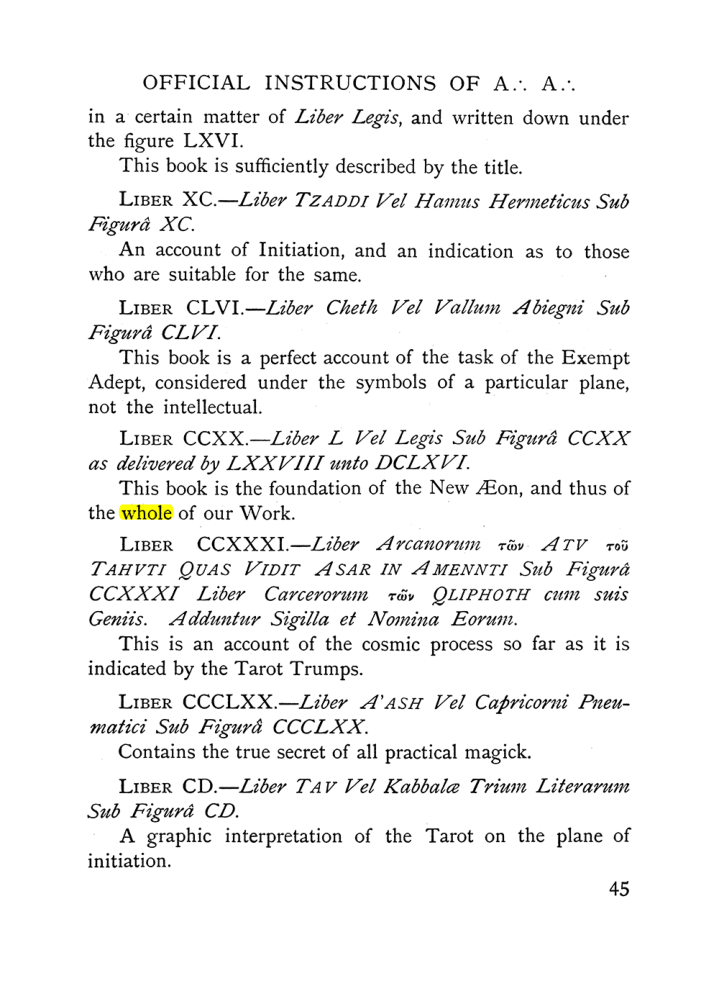 Original scan of The Equinox (Volume I, Number X), PDF page 85