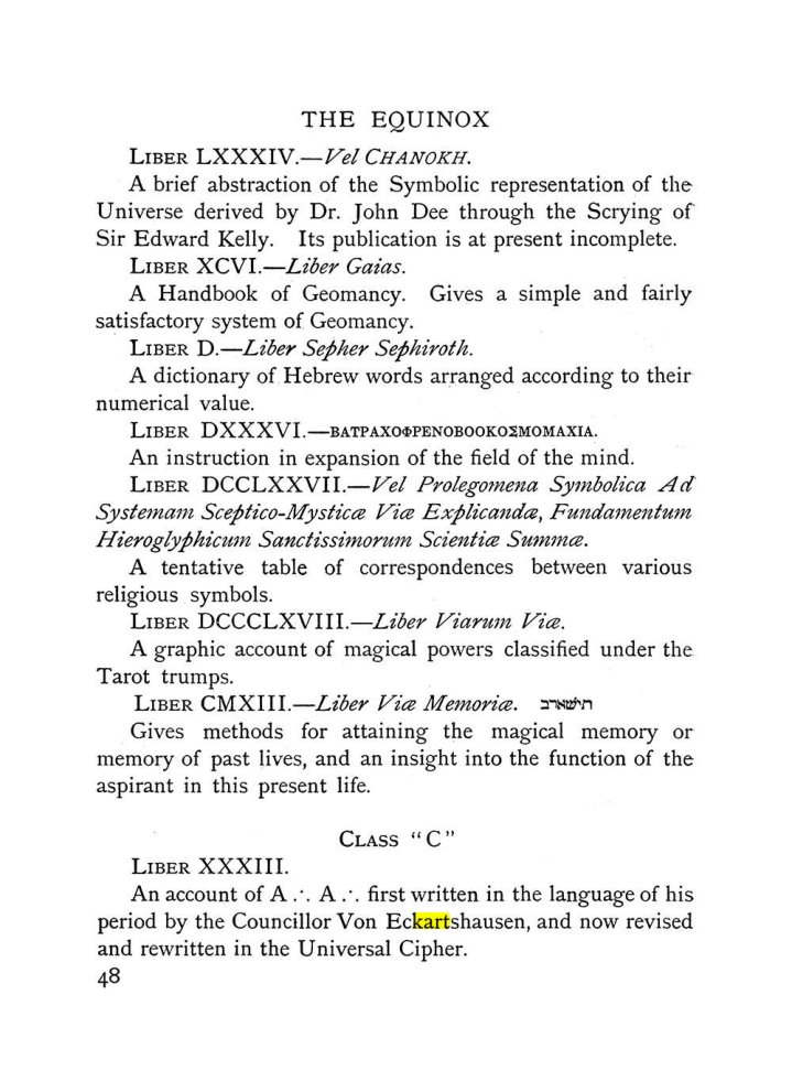 Original scan of The Equinox (Volume I, Number X), PDF page 88