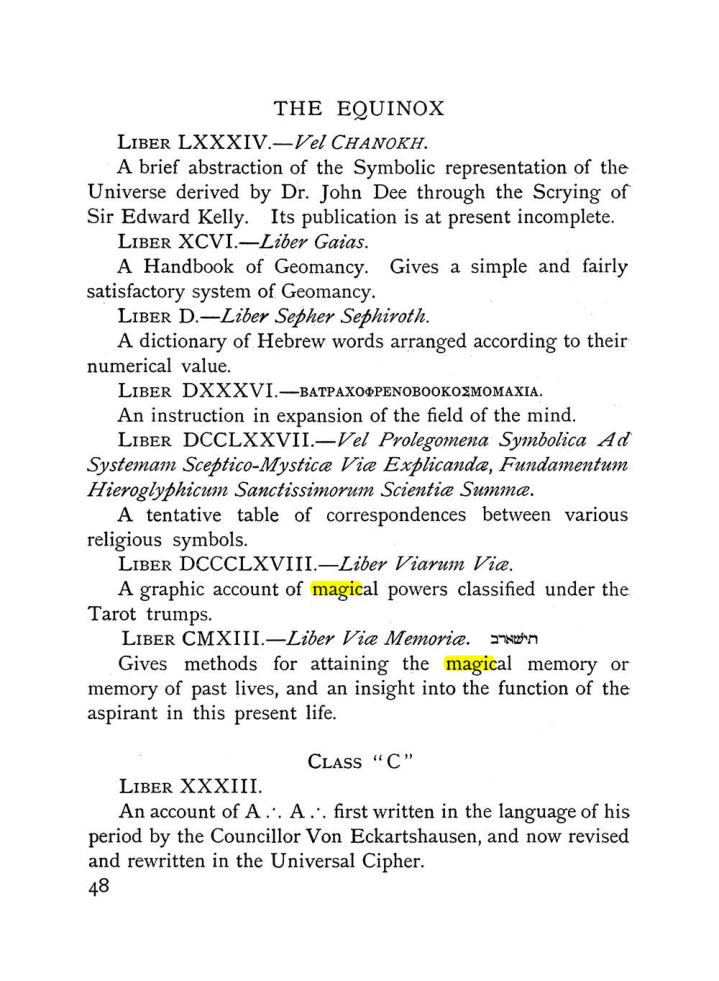 Original scan of The Equinox (Volume I, Number X), PDF page 88