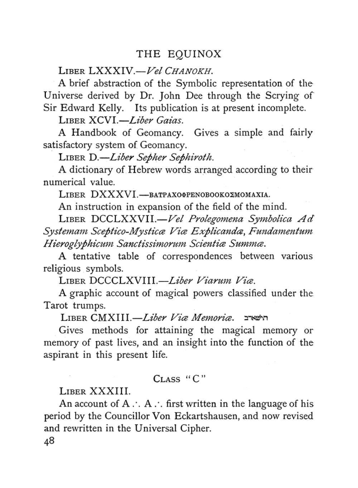 Original scan of The Equinox (Volume I, Number X), PDF page 88