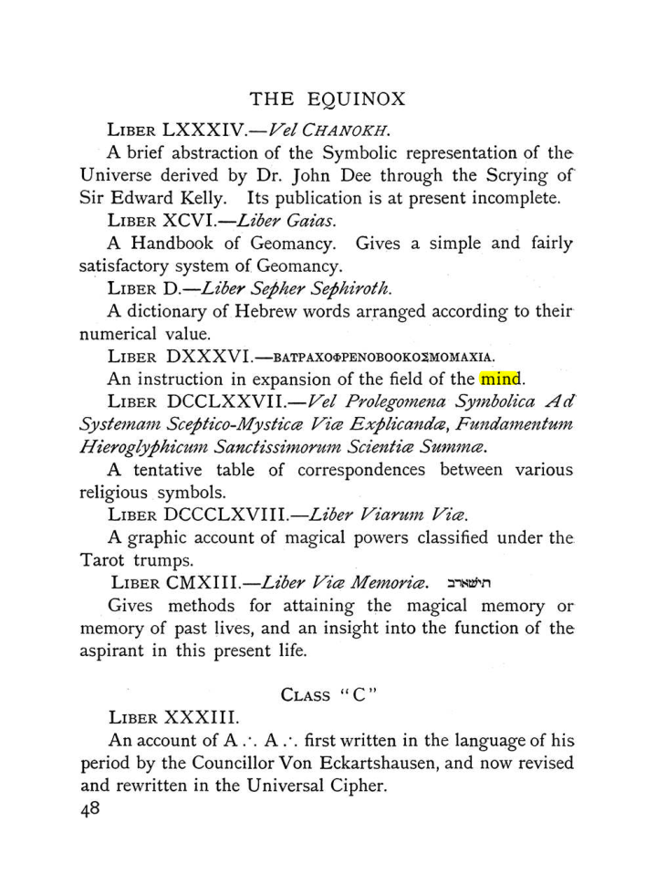 Original scan of The Equinox (Volume I, Number X), PDF page 88