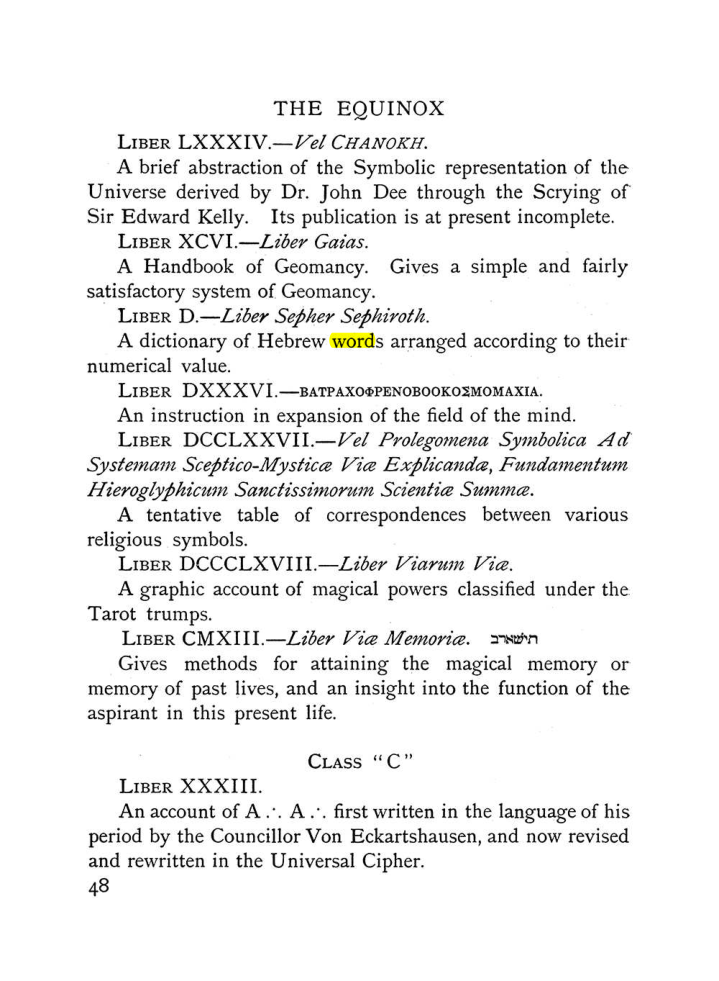 Original scan of The Equinox (Volume I, Number X), PDF page 88
