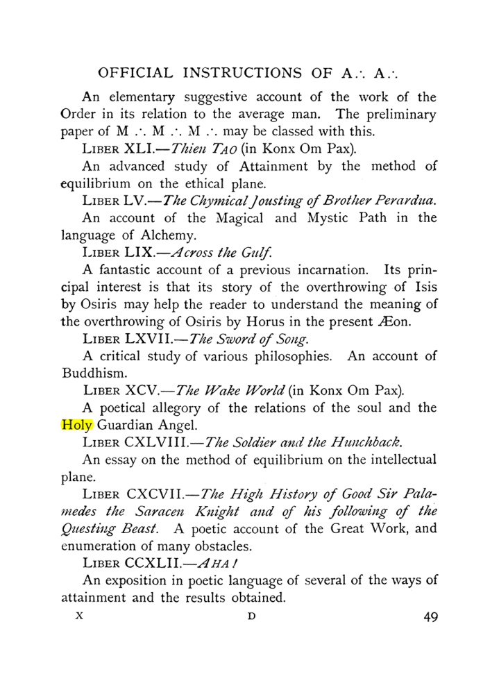 Original scan of The Equinox (Volume I, Number X), PDF page 89