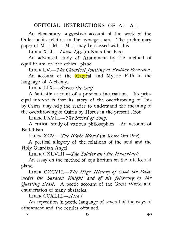 Original scan of The Equinox (Volume I, Number X), PDF page 89