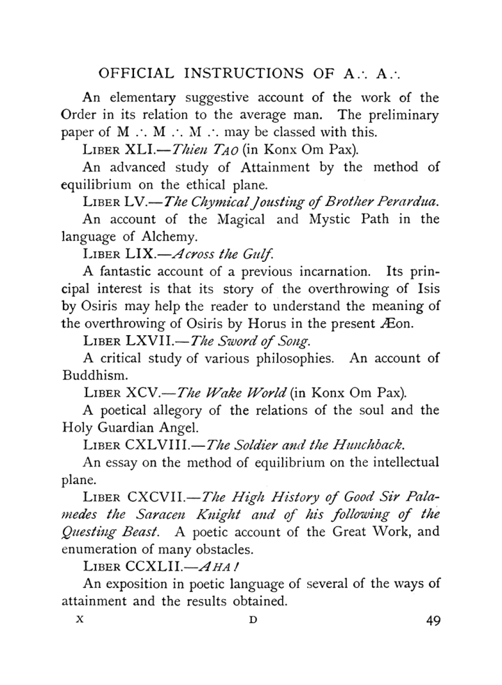 Original scan of The Equinox (Volume I, Number X), PDF page 89