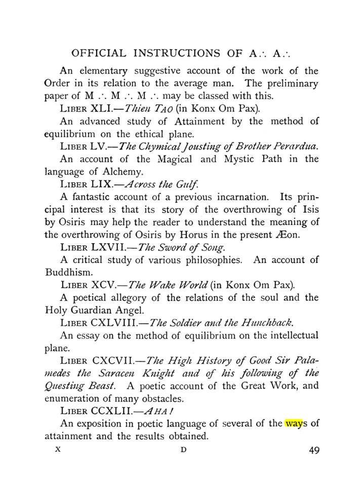 Original scan of The Equinox (Volume I, Number X), PDF page 89