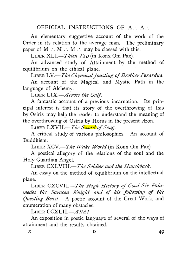 Original scan of The Equinox (Volume I, Number X), PDF page 89