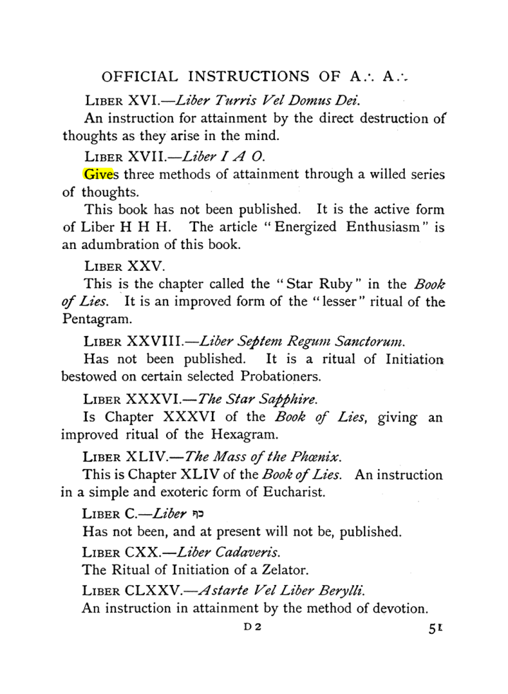 Original scan of The Equinox (Volume I, Number X), PDF page 91