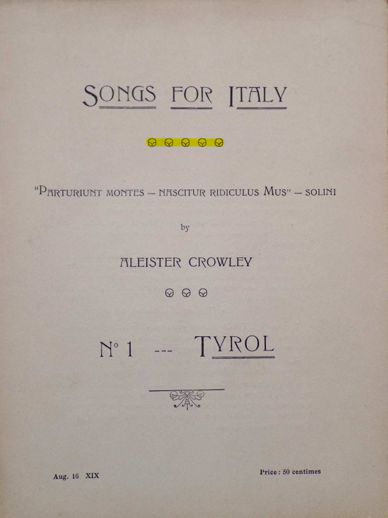 Original scan of Songs for Italy, PDF page 1