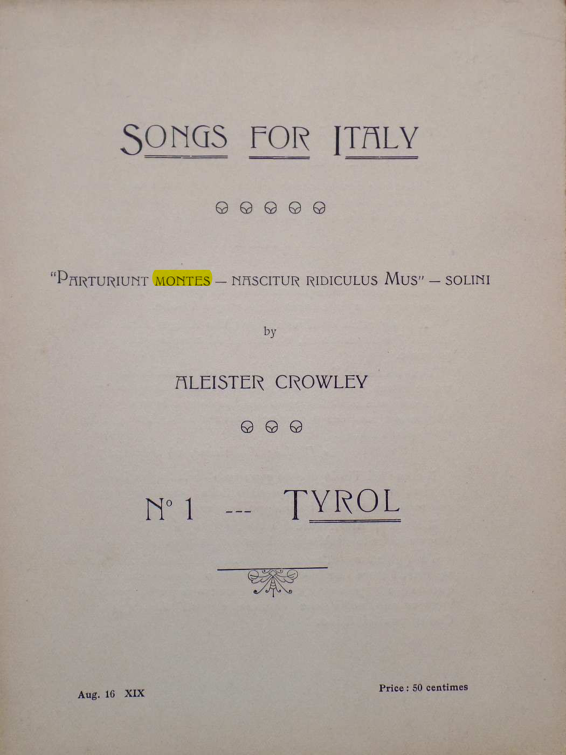 Original scan of Songs for Italy, PDF page 1