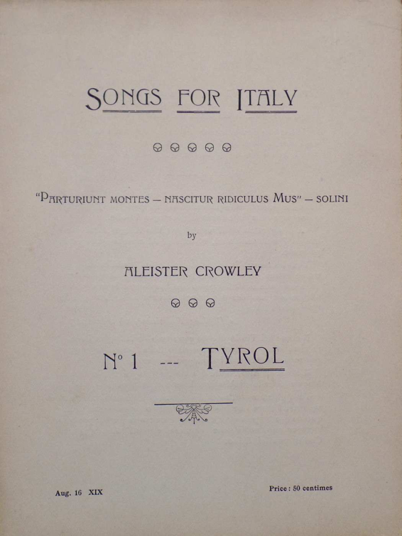 Original scan of Songs for Italy, PDF page 1