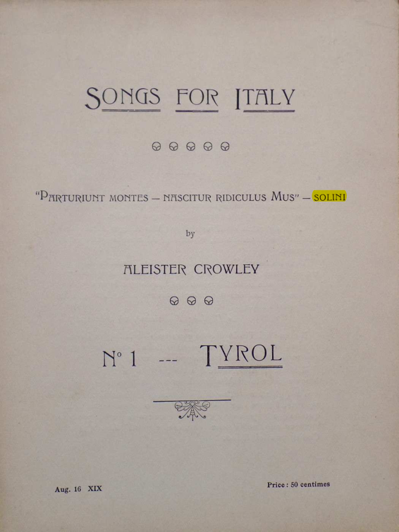 Original scan of Songs for Italy, PDF page 1