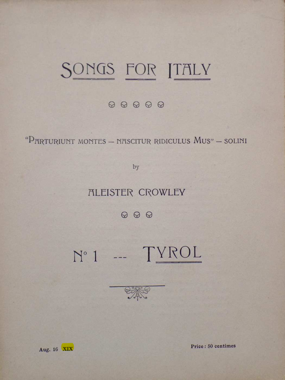 Original scan of Songs for Italy, PDF page 1