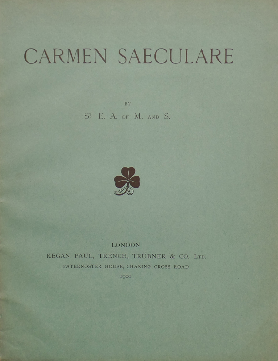 Original scan of Carmen Saeculare, PDF page 1