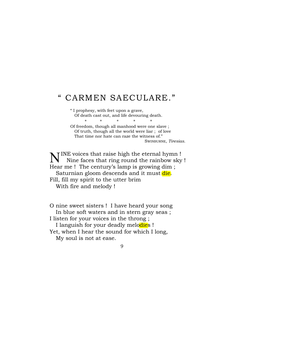 Original scan of Carmen Saeculare, PDF page 11