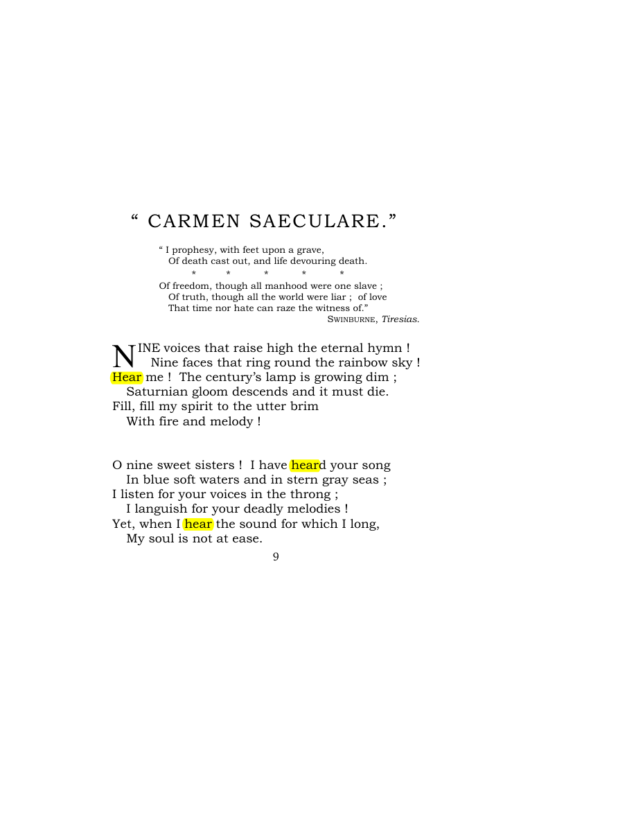 Original scan of Carmen Saeculare, PDF page 11