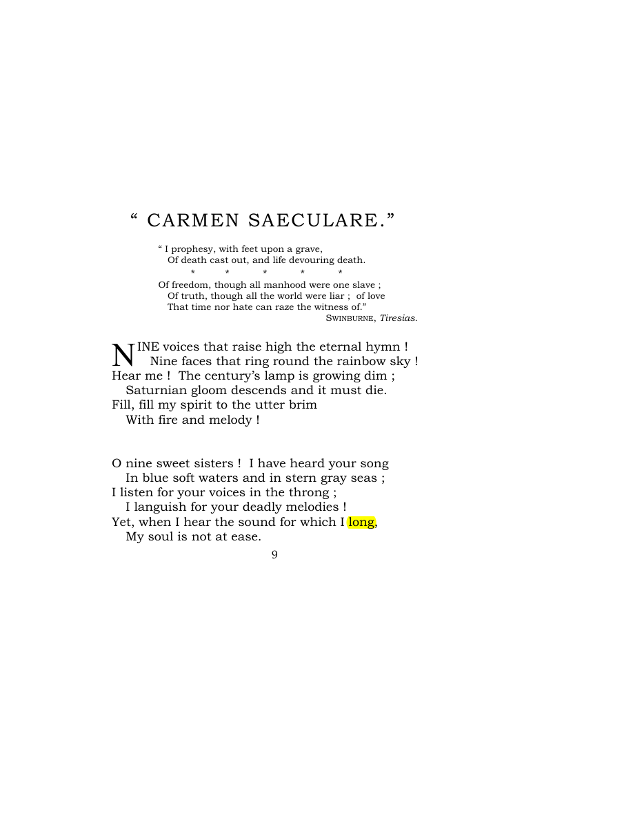 Original scan of Carmen Saeculare, PDF page 11