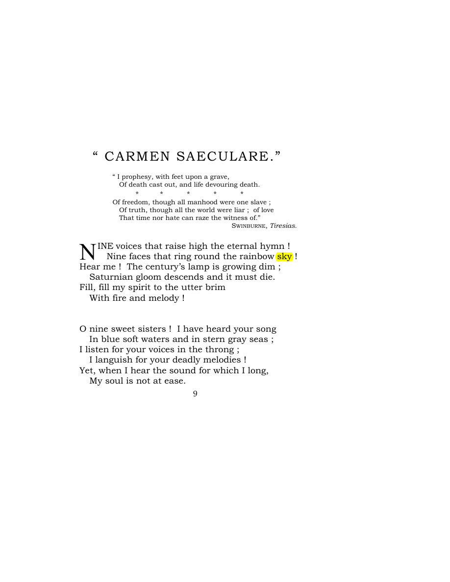 Original scan of Carmen Saeculare, PDF page 11