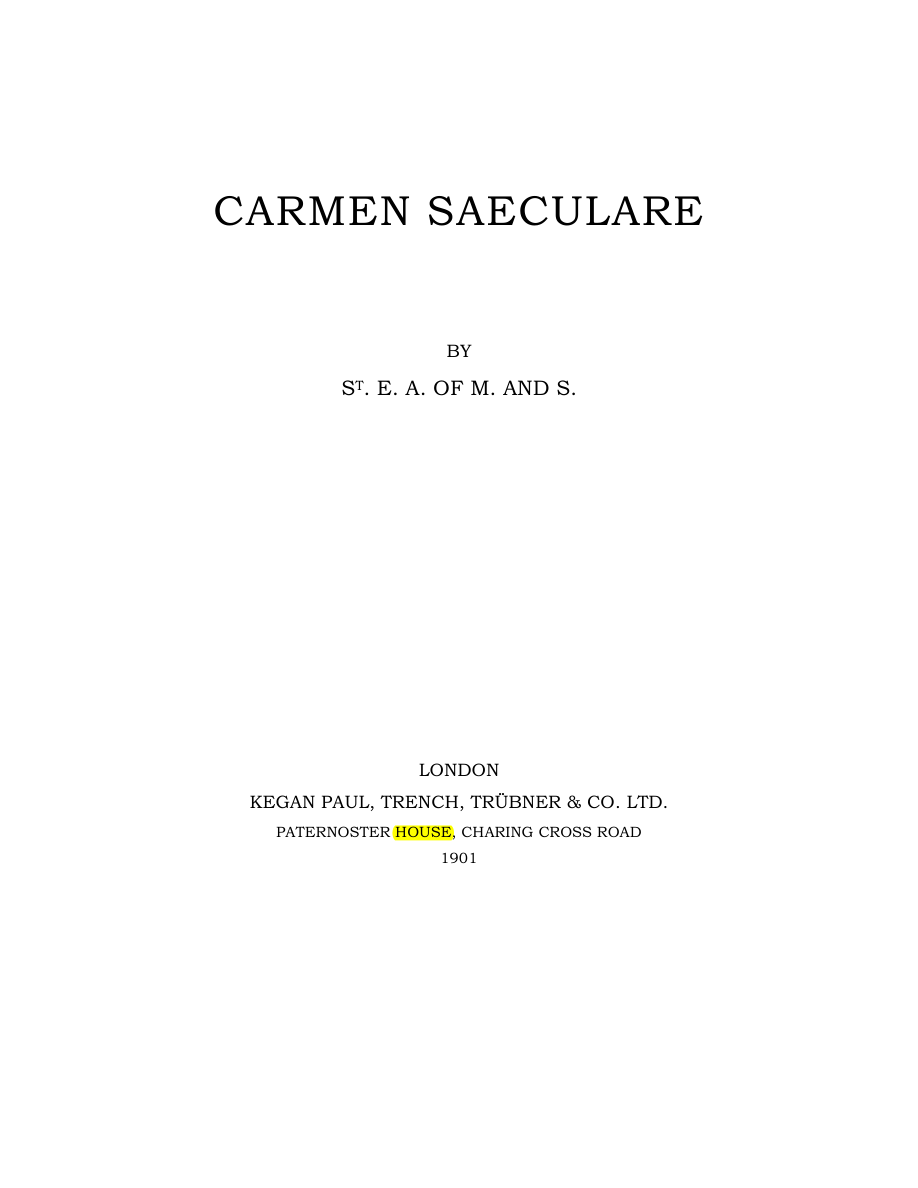 Original scan of Carmen Saeculare, PDF page 5