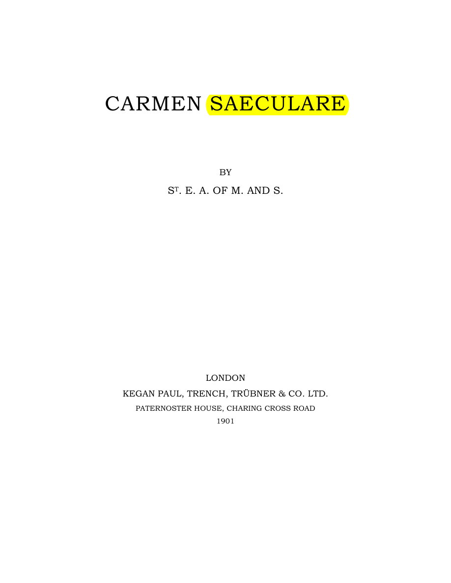 Original scan of Carmen Saeculare, PDF page 5