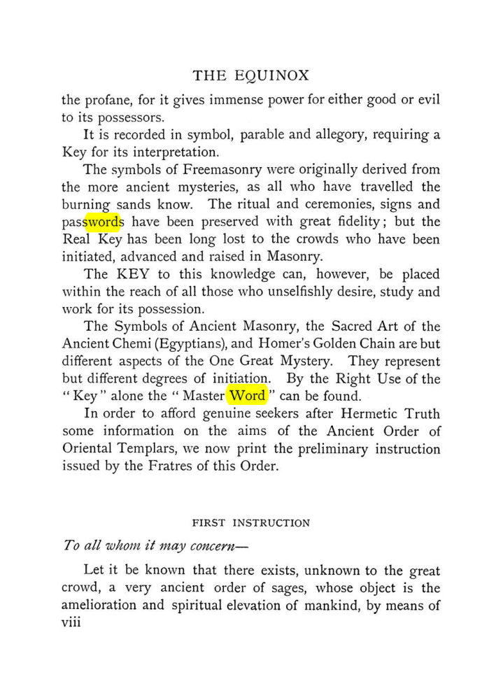 Original scan of The Equinox (Volume I, Number VIII), PDF page 14
