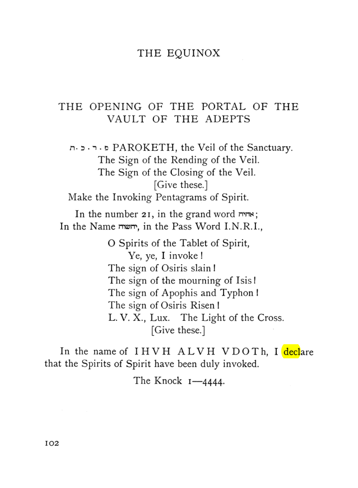 Original scan of The Equinox (Volume I, Number VIII), PDF page 144