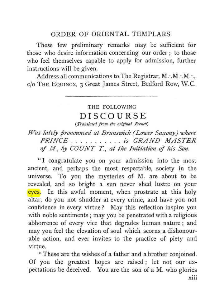 Original scan of The Equinox (Volume I, Number VIII), PDF page 19