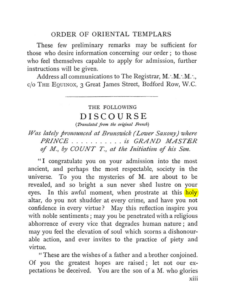 Original scan of The Equinox (Volume I, Number VIII), PDF page 19