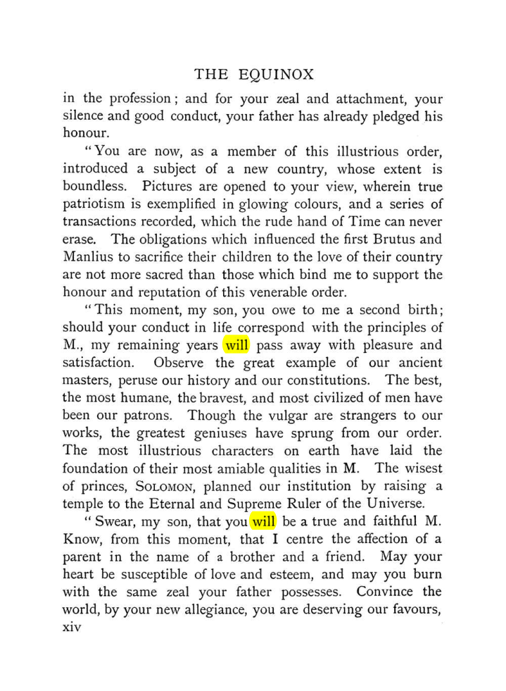Original scan of The Equinox (Volume I, Number VIII), PDF page 20