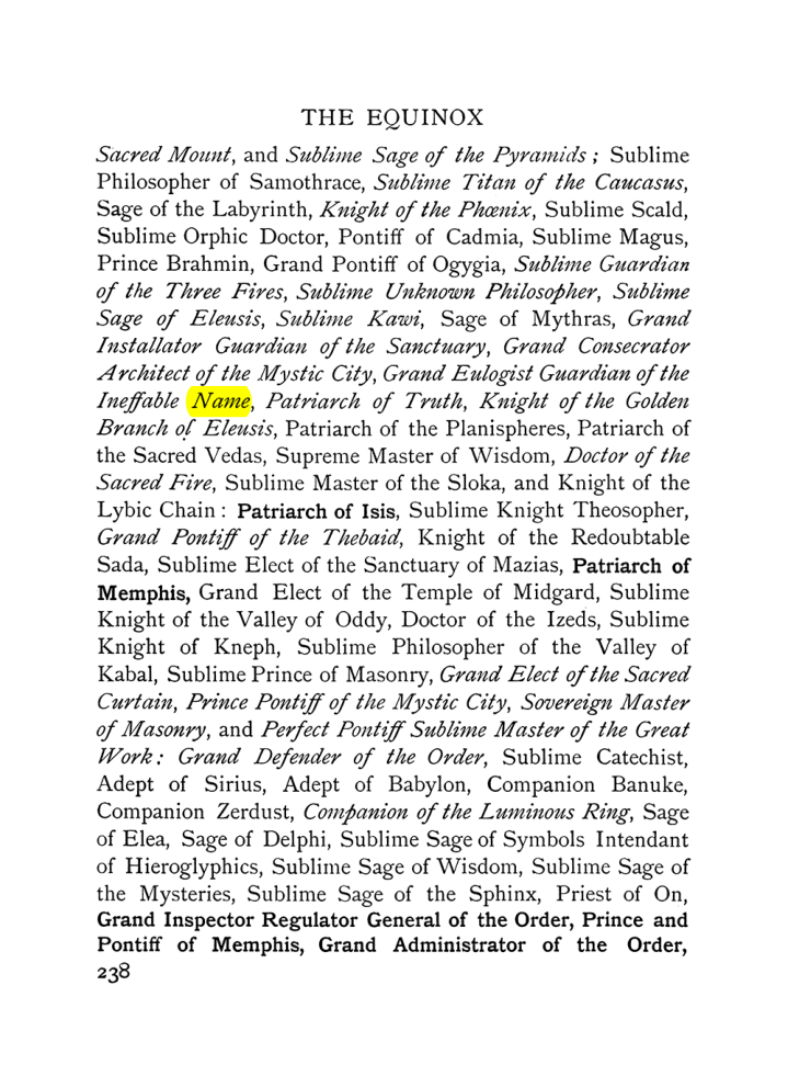 Original scan of The Equinox (Volume I, Number VIII), PDF page 280