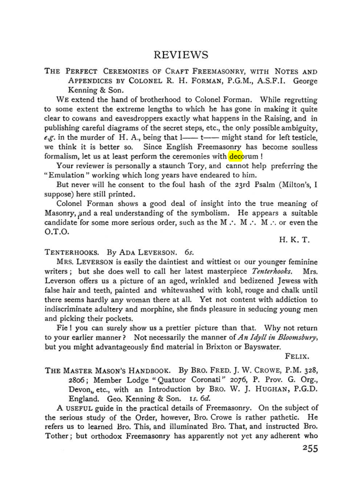 Original scan of The Equinox (Volume I, Number VIII), PDF page 297