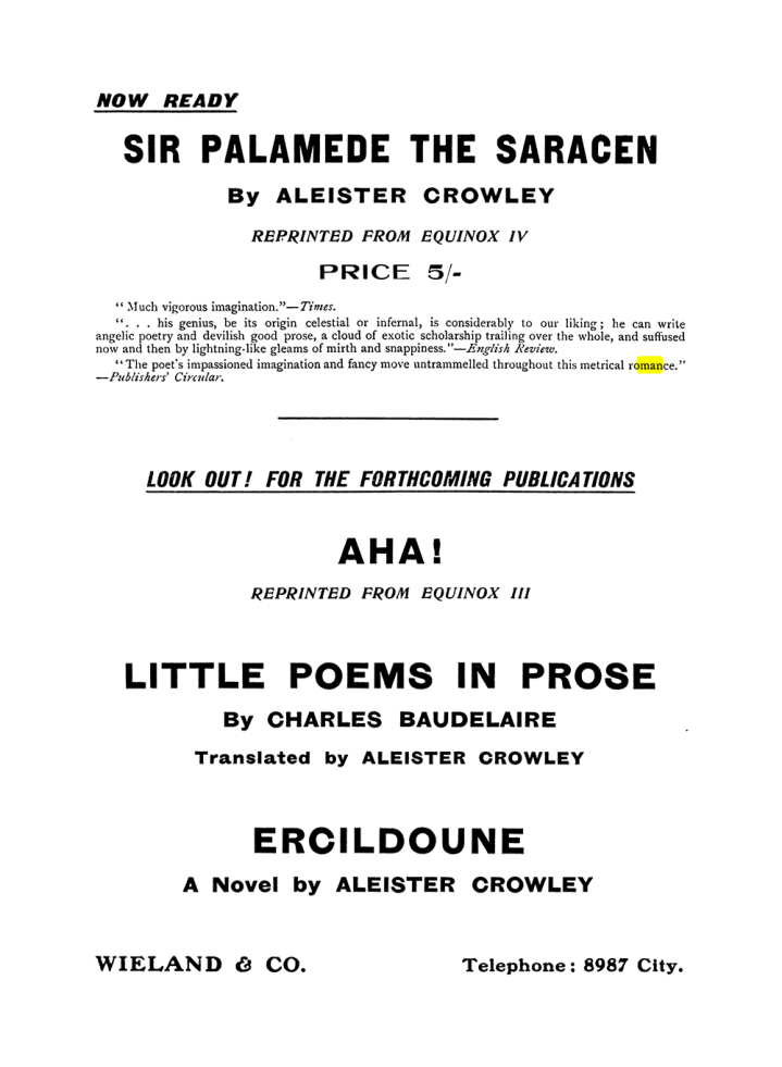 Original scan of The Equinox (Volume I, Number VIII), PDF page 419