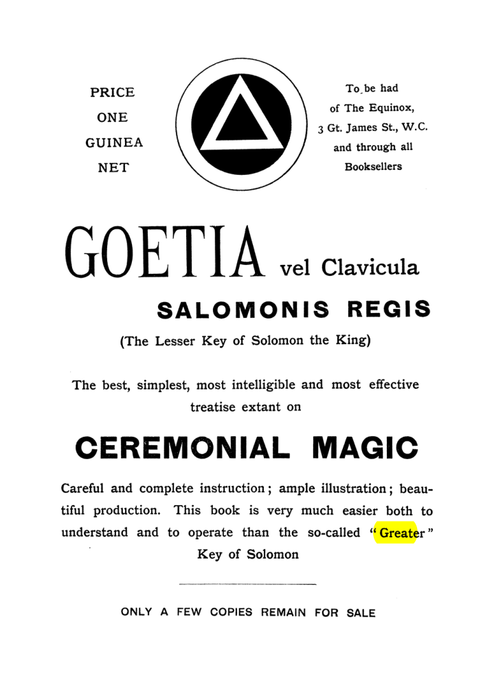 Original scan of The Equinox (Volume I, Number VIII), PDF page 420